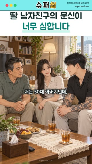 딸 남자친구의 문신이 너무 심합니다 영상의 한 장면