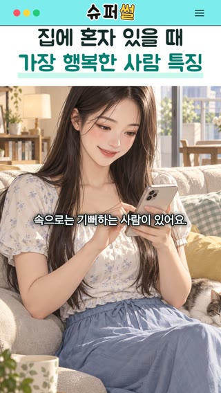 집에 혼자 있을 때 가장 행복한 사람 특징 영상의 한 장면