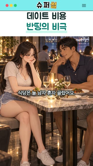 데이트 비용 반띵의 비극 영상의 한 장면