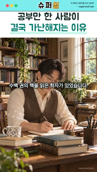 공부만 한 사람이 결국 가난해지는 이유 영상의 한 장면