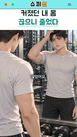 커졌던 내 몸 · 끊으니 줄었다 영상의 한 장면
